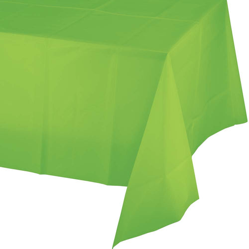 Fresh Lime Green Rectangular Plastic Table Cover | Solids