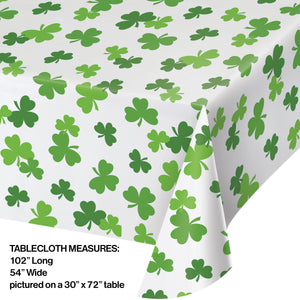 Shamrock Plastic Table Cover | St. Patrick's Day