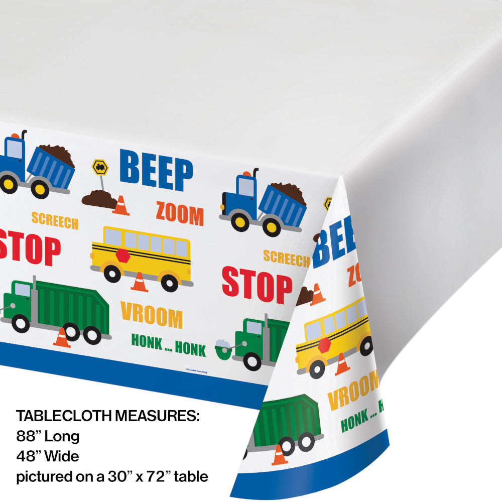 Traffic Jam Plastic Table Cover | Kid's Birthday