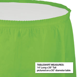 Fresh Lime Green Plastic Table Skirt | Solids