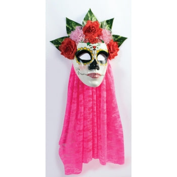 Senora Pink Lace Mask