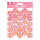 Pink Baby Shower "Oh Baby" Sticker Seals  | Baby Shower