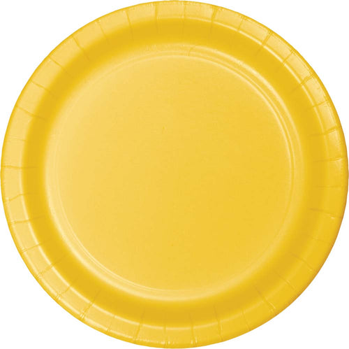 School Bus Yellow Paper 7in Plates 24ct | Solids