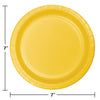 School Bus Yellow Paper 7in Plates 24ct | Solids