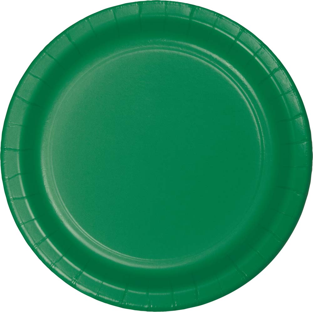 Emerald Green 7in Paper Plates 24ct | Solids