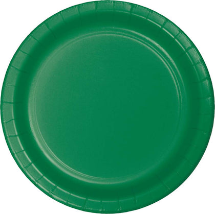 Emerald Green 7in Paper Plates 24ct | Solids