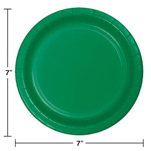 Emerald Green 7in Paper Plates 24ct | Solids