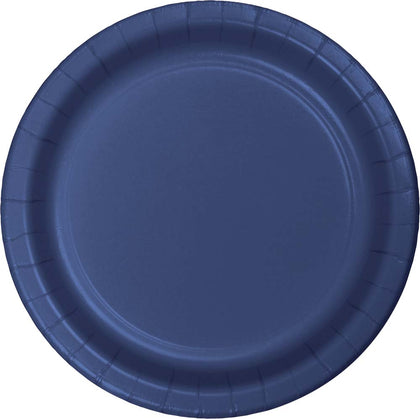 Navy Blue 7in Paper Plates 24ct  | Solids