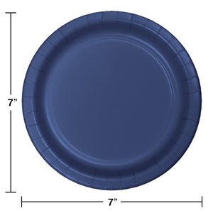 Navy Blue 7in Paper Plates 24ct  | Solids