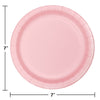 Classic Pink Paper 7in Cake Plates 24ct | Solids