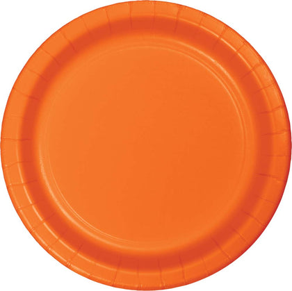 Sun Kissed Orange Paper 7in Plates 24ct | Solids