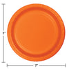 Sun Kissed Orange Paper 7in Plates 24ct | Solids