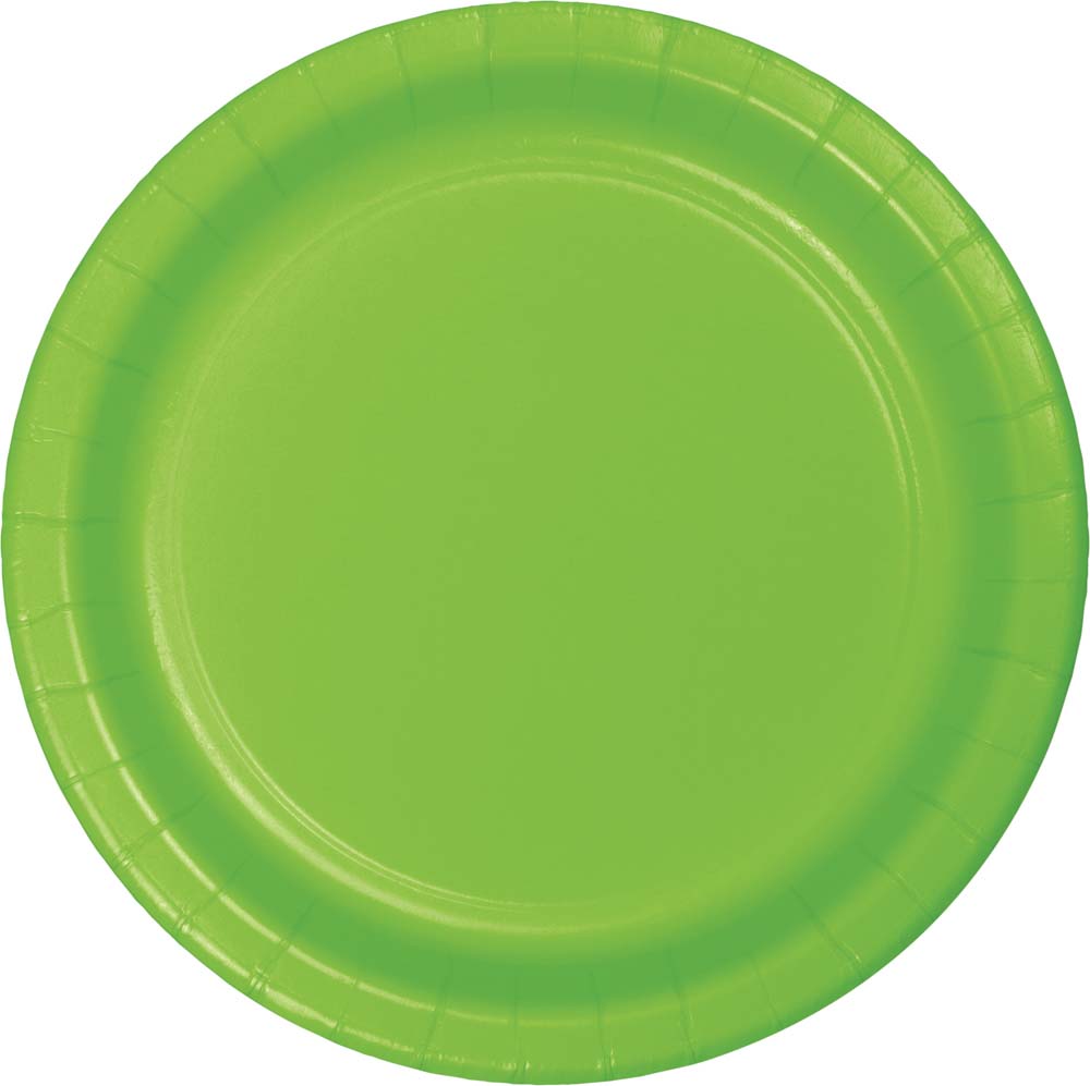 Fresh Lime Green 7in Paper Plates 24ct | Solids