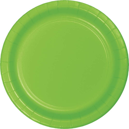 Fresh Lime Green 7in Paper Plates 24ct | Solids