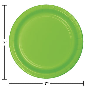 Fresh Lime Green 7in Paper Plates 24ct | Solids