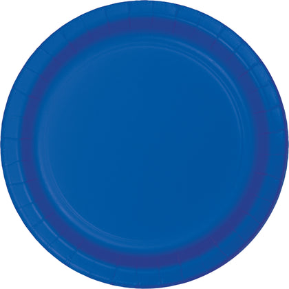 Cobalt Blue 7in Paper Plates 24ct  | Solids