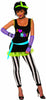 80's themed costume with neon accessories