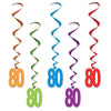 80th Birthday Swirl Decorations