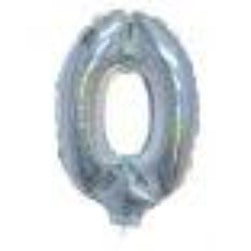 Holographic Silver 16in Air Filled Mylar Number