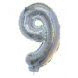 Holographic Silver 16in Air Filled Mylar Number