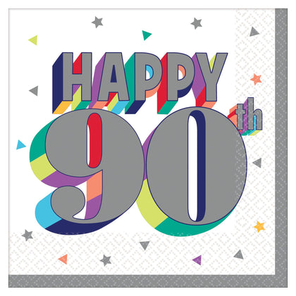 90th Birthday Napkins | Milestone Birthday