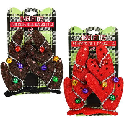 Jinglettes Reindeer Bell Barettes -DM (X-ANTC) | Christmas