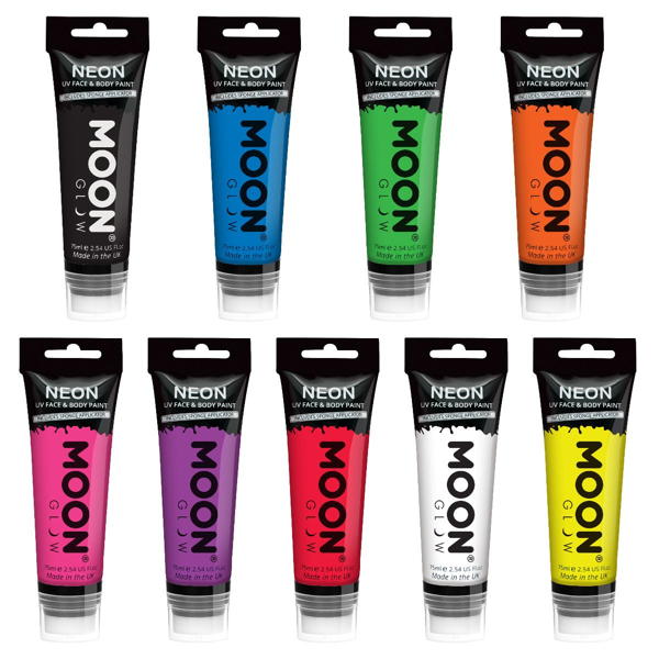 Neon UV Face Paint w/applicator -Moon Glow