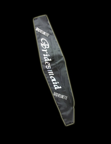 Bridesmaid Black Sash