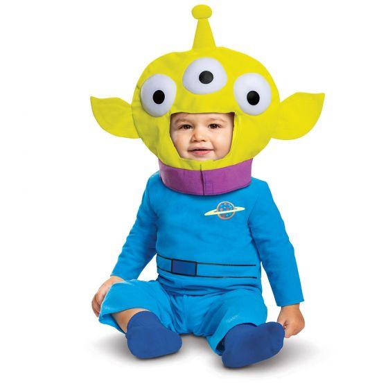Blue jumpsuit and alien headpiece