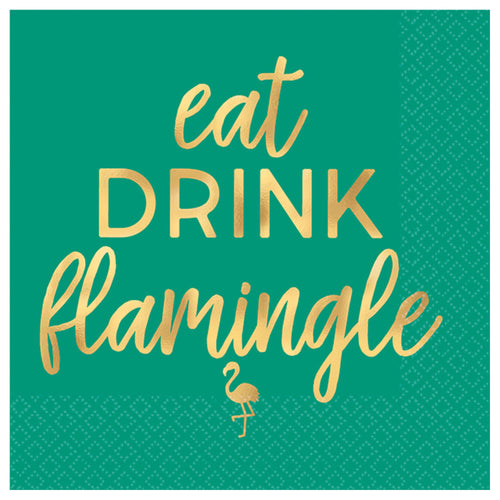 Aloha Flamingo Beverage Napkins
