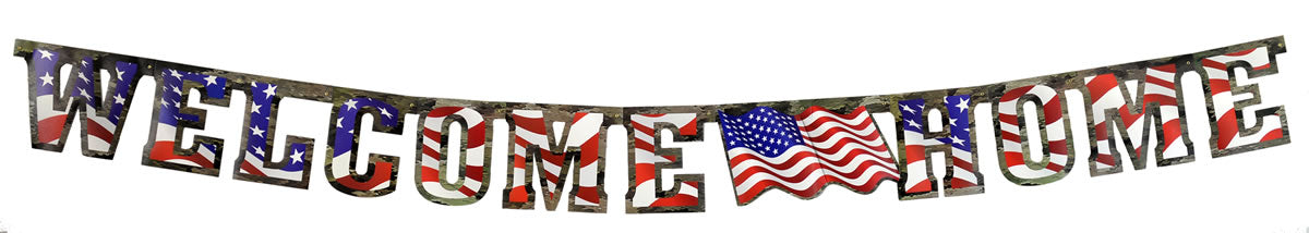 American Flag Welcome Home Banner