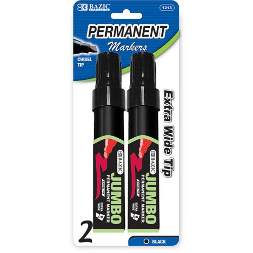 BAZIC Jumbo Chisel Tip Permanent Marker 2ct