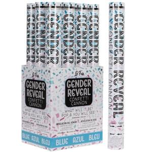 18in Blue Gender Reveal Confetti Cannon 1pc