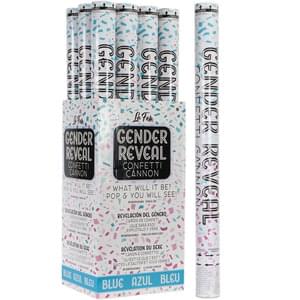 24in Blue Gender Reveal Confetti Cannon 1pc | Baby Shower