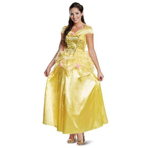 Floor length yellow Belle gown