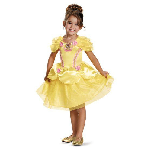 Bright yellow dress with pink roses