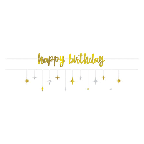 Happy Birthday Silver & Gold Multi Pack Banners
