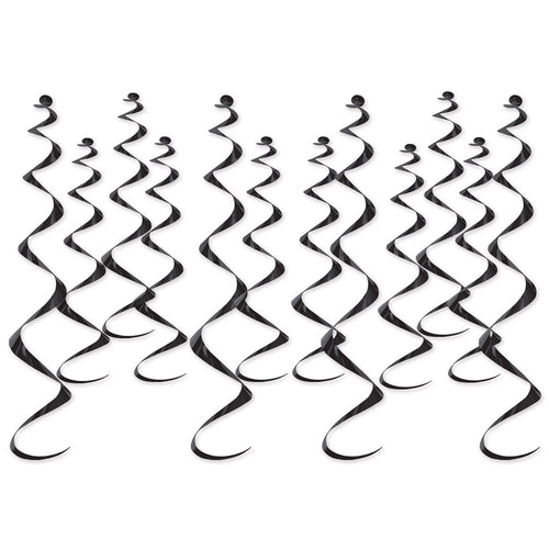 Black 12ct Metallic Whirls