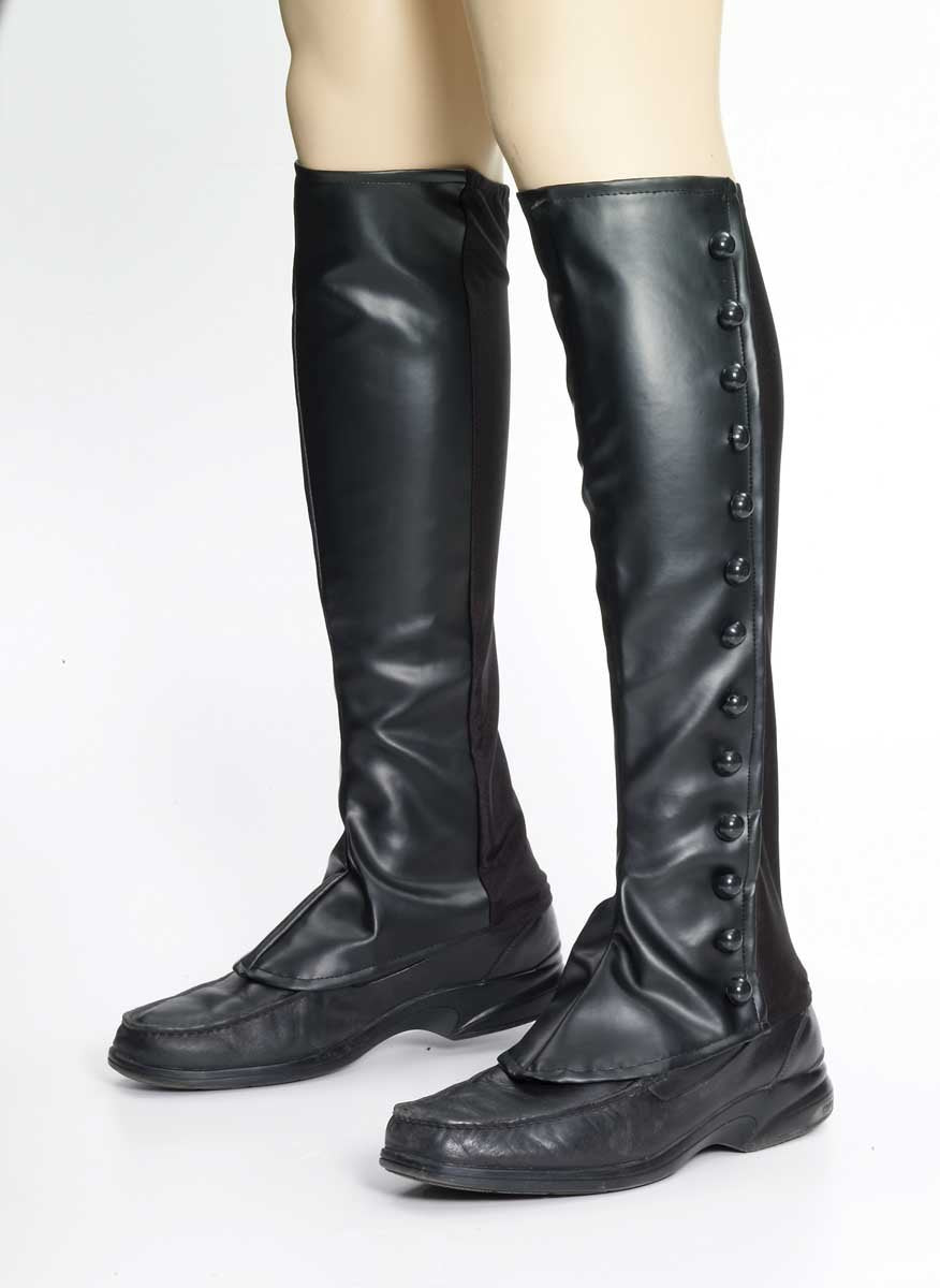 Black with black faux buttons up the side