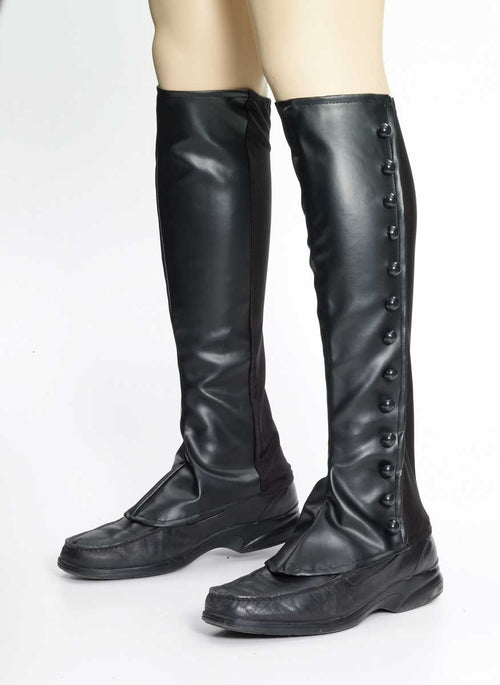 Black with black faux buttons up the side