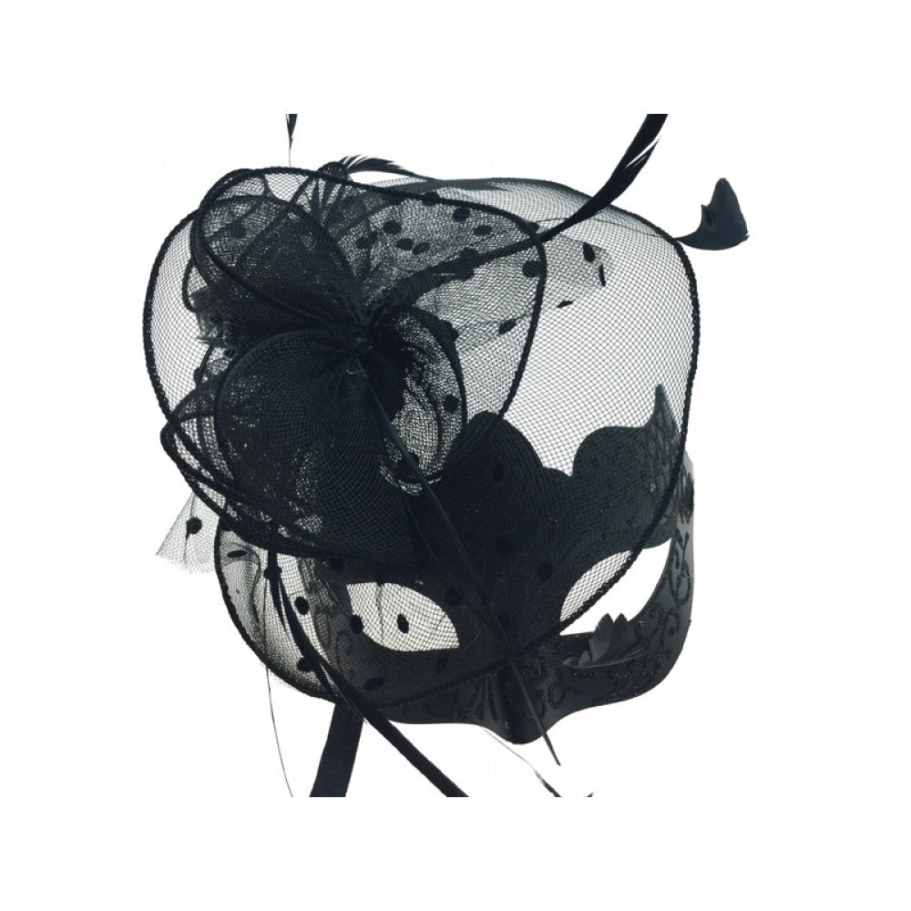 Black Fascinator Mask