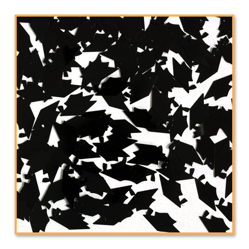 Black Grad Caps Confetti