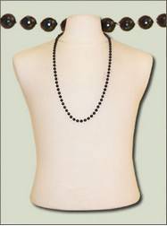 Black Mardis Gras Beads - 1 dozen
