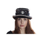 Black Sequin and Lace Top Hat