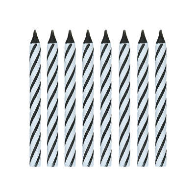 Black Spiral Birthday Candles 24ct