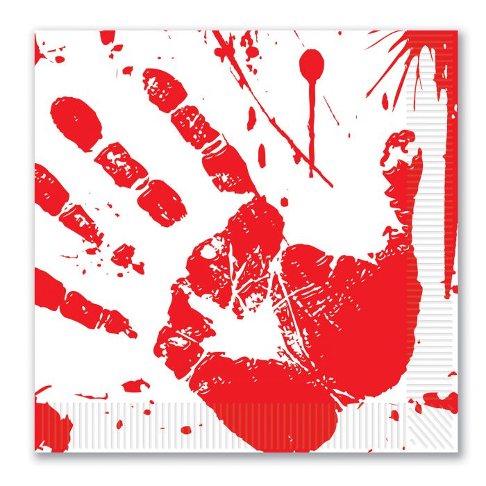 Bloody Handprints Luncheon Napkins 16ct | Halloween