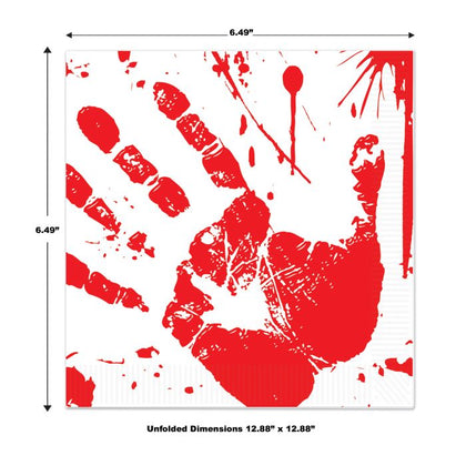 Bloody Handprints Luncheon Napkins 16ct | Halloween