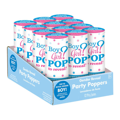 Blue Confetti Boy Poppers | Baby Shower