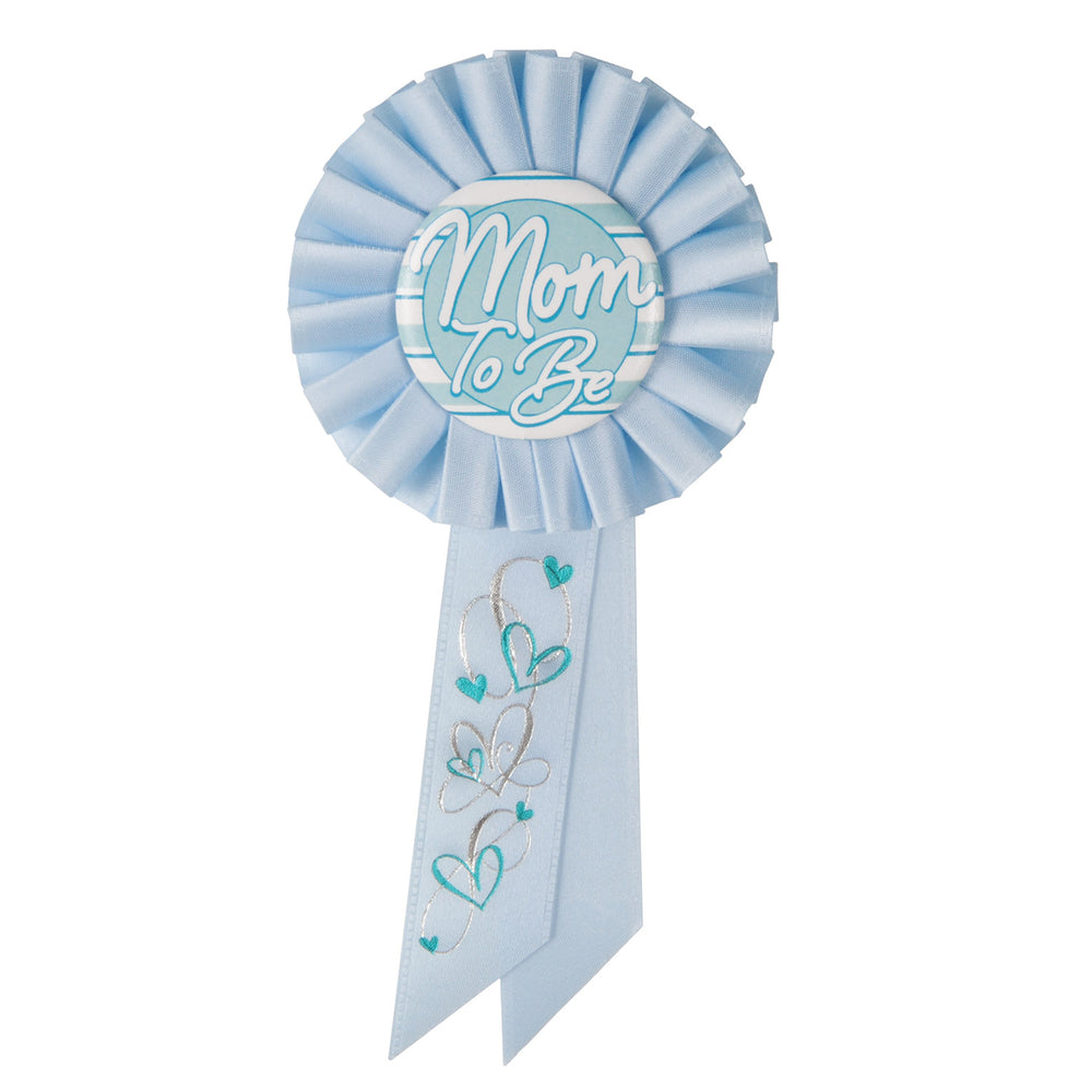 Blue Mom To Be Rosette