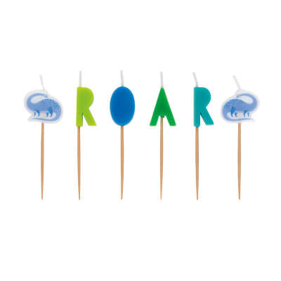 Blue & Green Dinosaur Picks | Candles